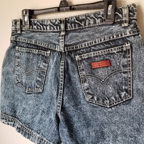 Vintage 80s Sopraffino Acid-Wash Denim Cargo Micro Shorts Size 32 - Picture 7 of 8